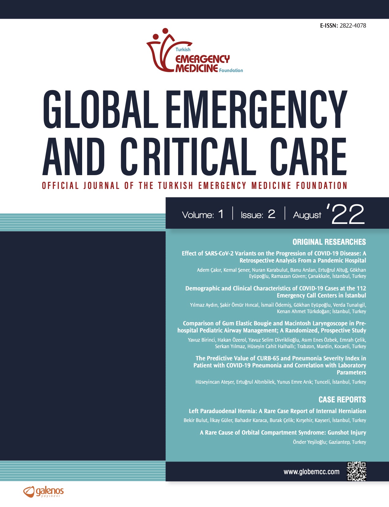 Global Emergency and Critical Care – Issue cover