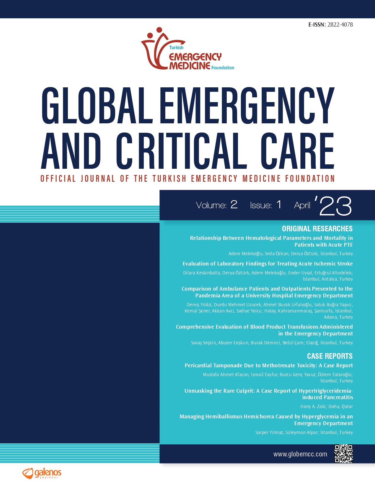 Global Emergency and Critical Care – Issue cover