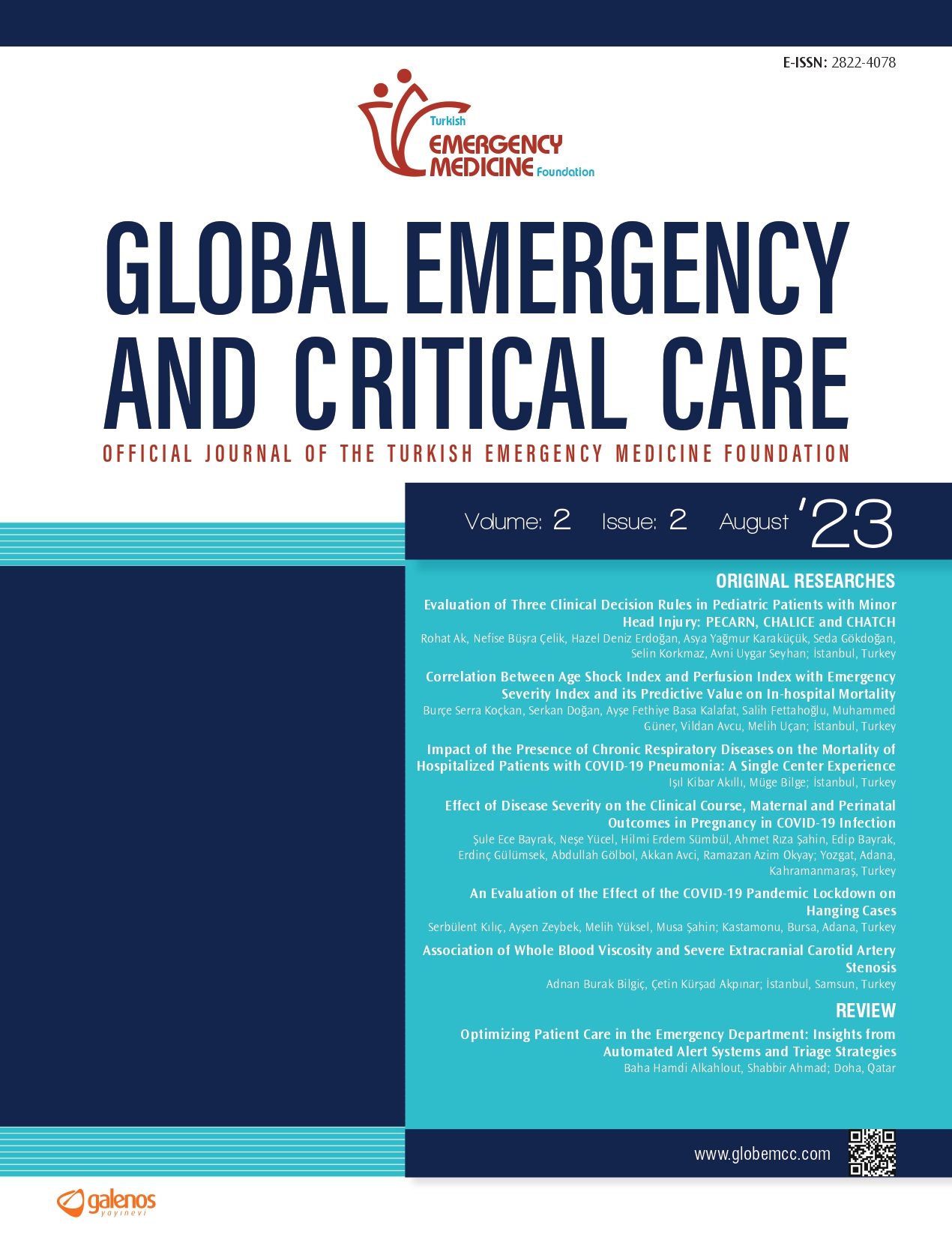 Global Emergency and Critical Care – Issue cover