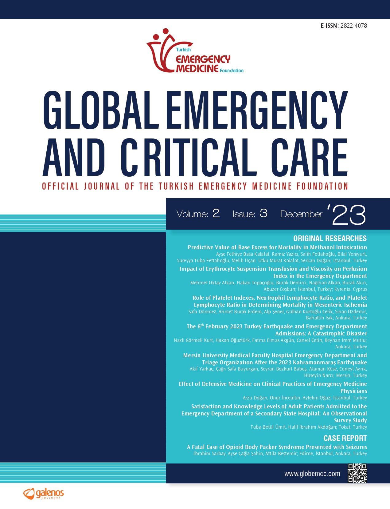 Global Emergency and Critical Care – Issue cover